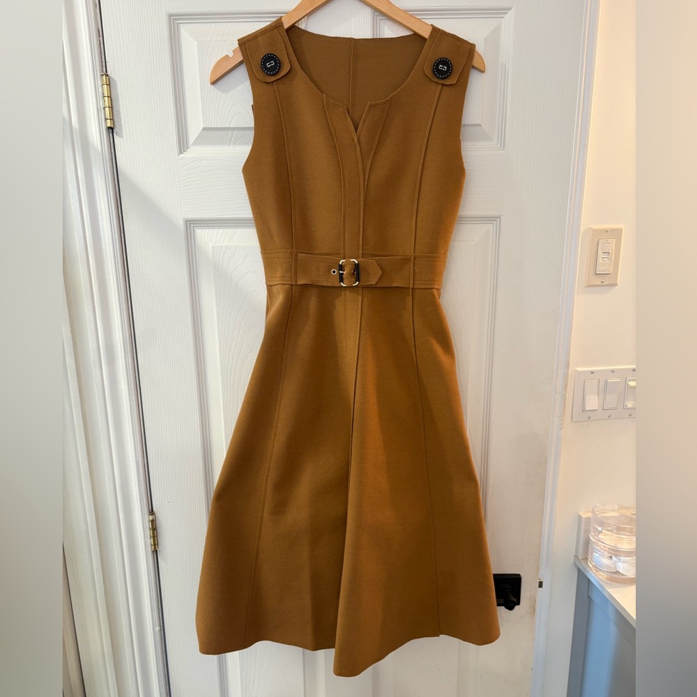 Elegant Tan Sleeveless Dress